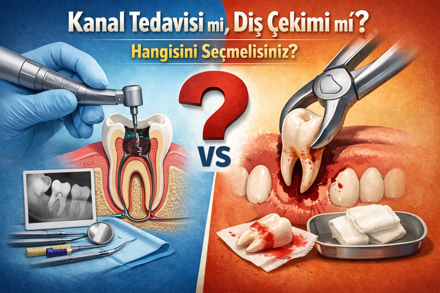 Kanal Tedavisi mi, Diş Çekimi mi? Hangisini Seçmelisiniz?