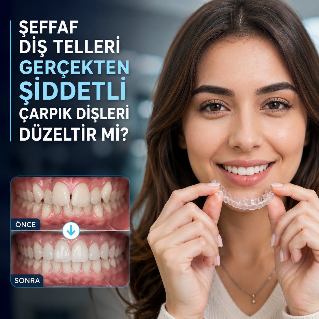 Şeffaf Diş Telleri Gerçekten Şiddetli Çarpık Dişleri Düzeltir mi?