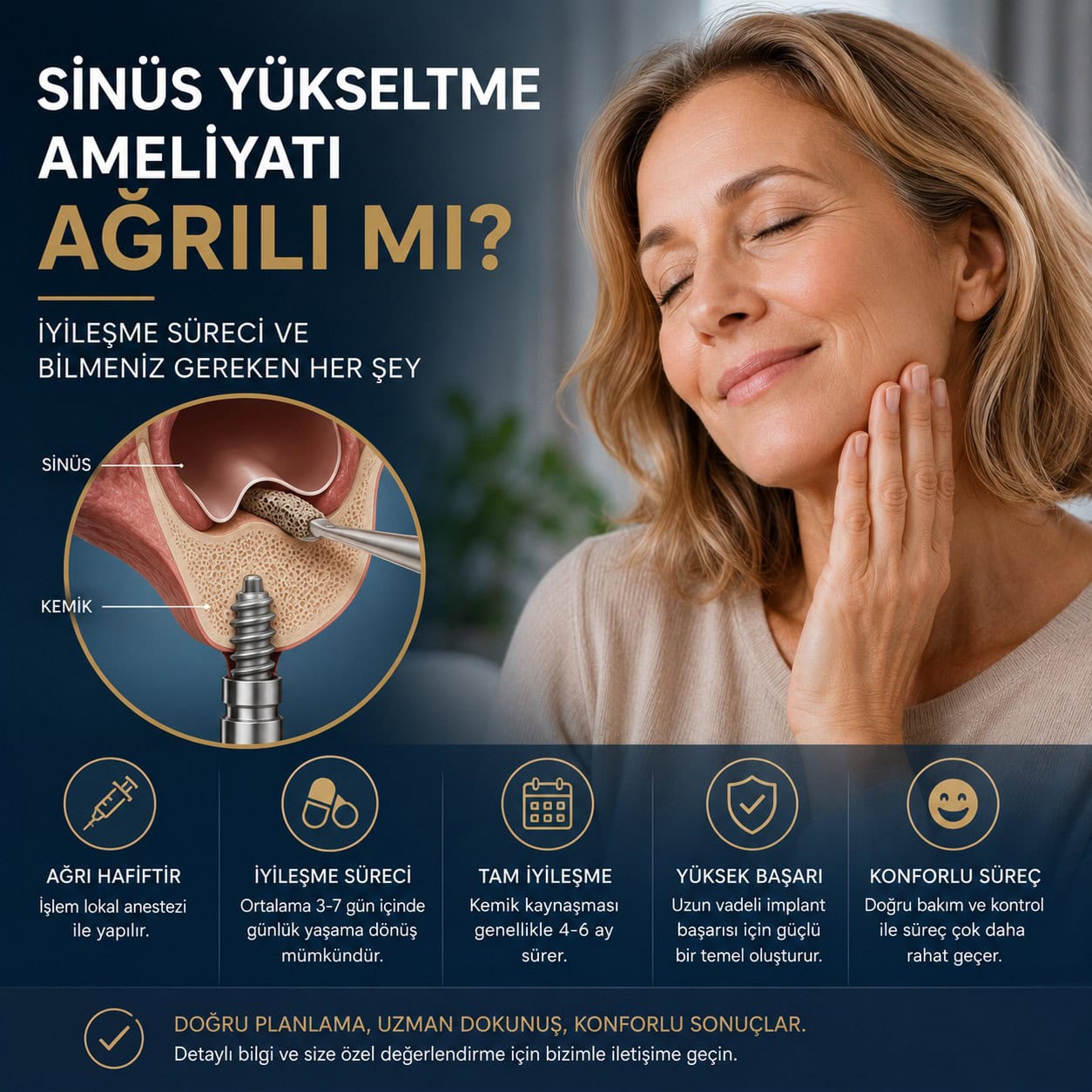 Sinüs Yükseltme Ağrılı mı? İyileşme Gerçekte Nasıl Geçer